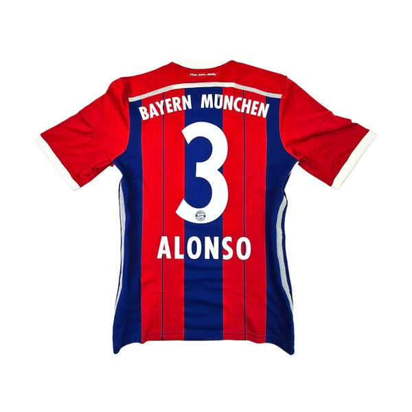 2014/15 Bayern Munich Home Football Shirt (S) Adidas #3 Alonso
