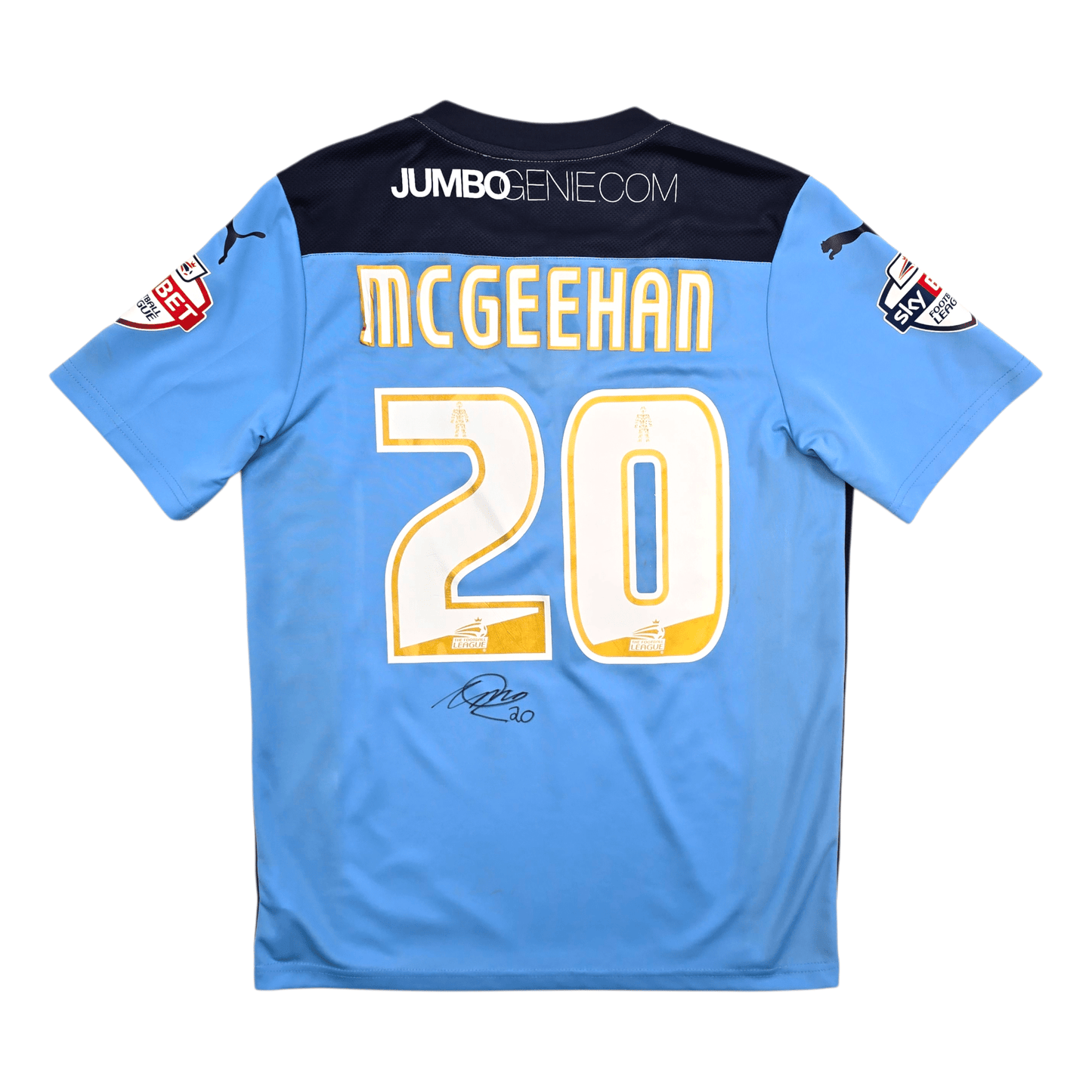 2014/15 Cambridge United Away Football Shirt (M) Puma #20 McGeehan (Matchworn)