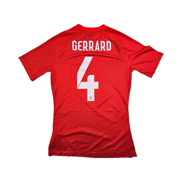 2014/15 England Away Football Shirt (S) Nike #4 Gerrard (Player Spec)