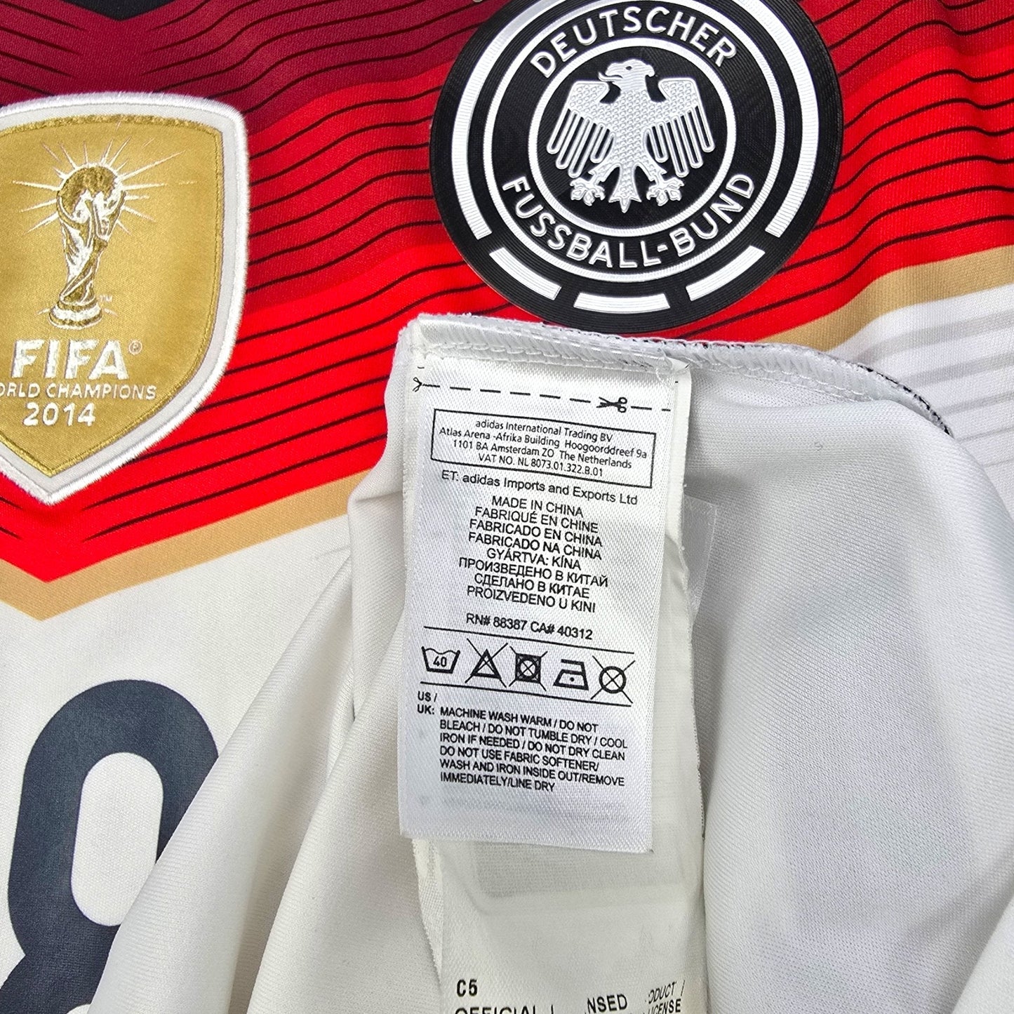 2014/15 Germany Home Football Shirt (M) Adidas #18 Kroos