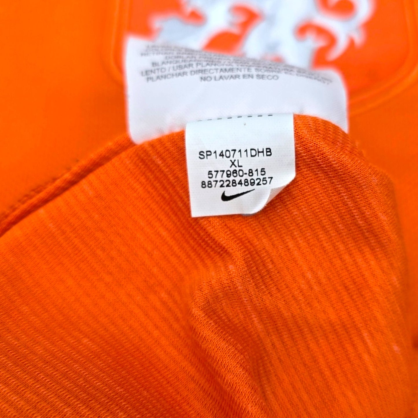 2014/15 Holland Home Football Shirt (XL) Nike #11 Robben (Player Version)
