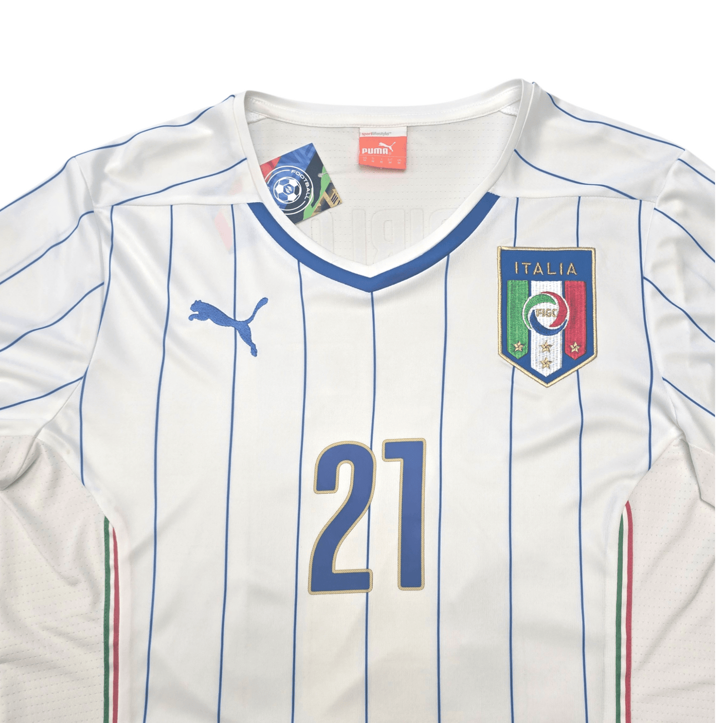 2014/15 Italy Away Football Shirt (M) Puma #21 Pirlo
