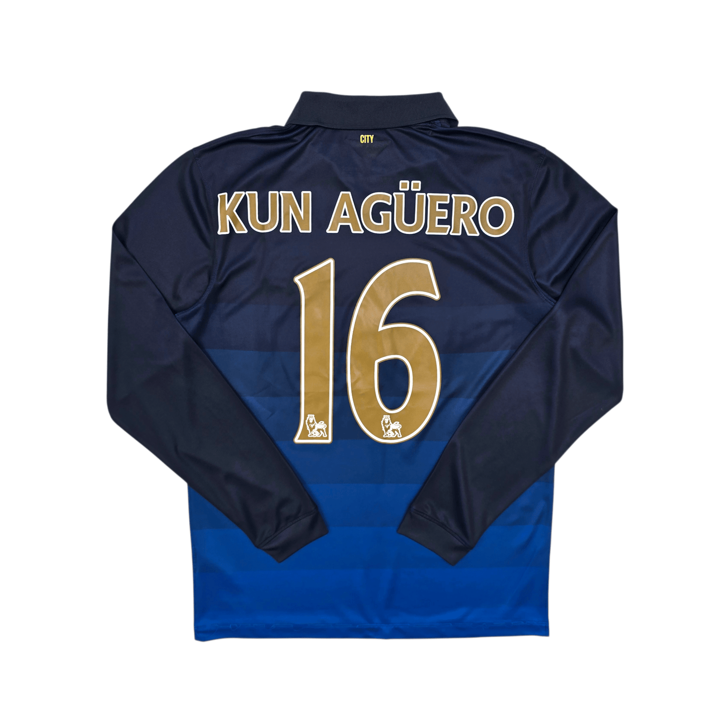 2014/15 Manchester City Away Football Shirt (M) Nike #16 Kun Aguero