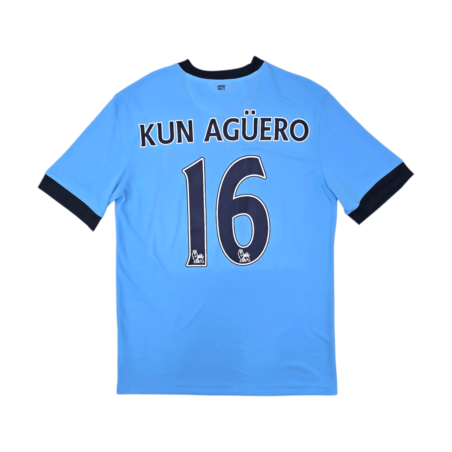 2014/15 Manchester City Home Football Shirt (L) Nike #16 Aguero