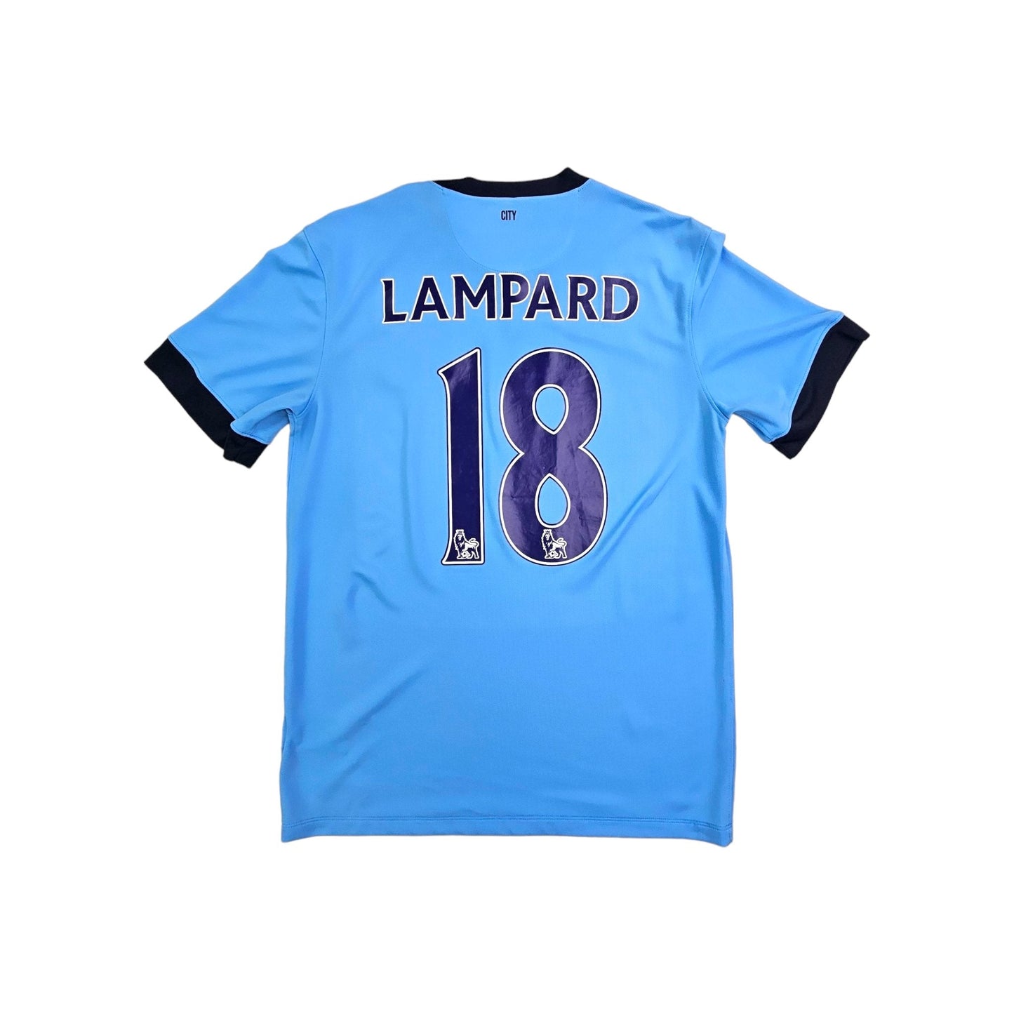 2014/15 Manchester City Home Football Shirt (M) Nike #18 Lampard