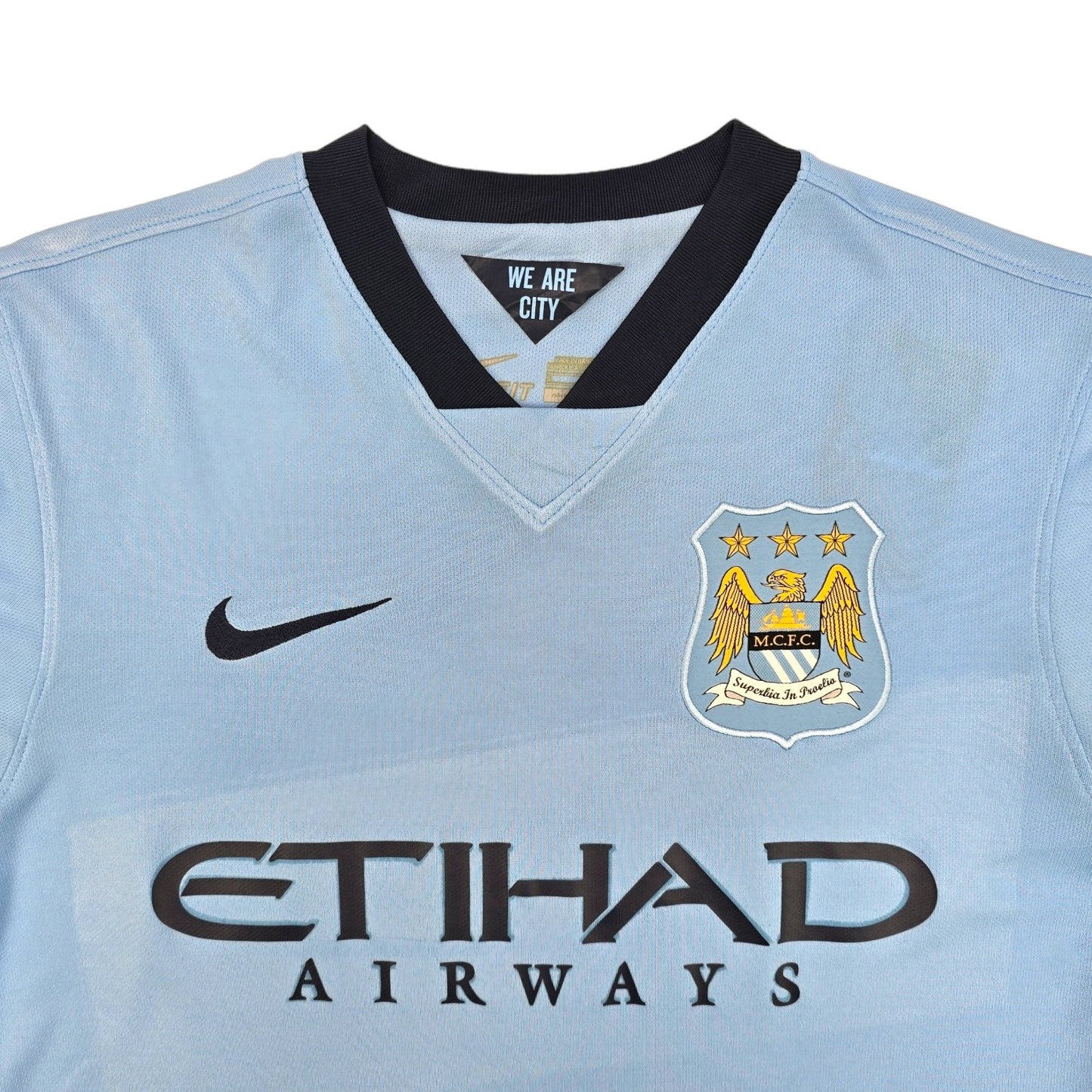 2014/15 Manchester City Home Football Shirt (S) Nike #21 Silva