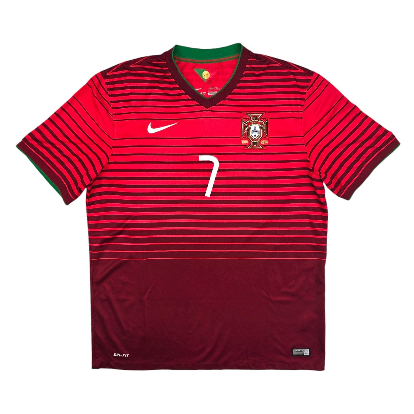 2014/15 Portugal Home Football Shirt (XL) Nike #7 Ronaldo
