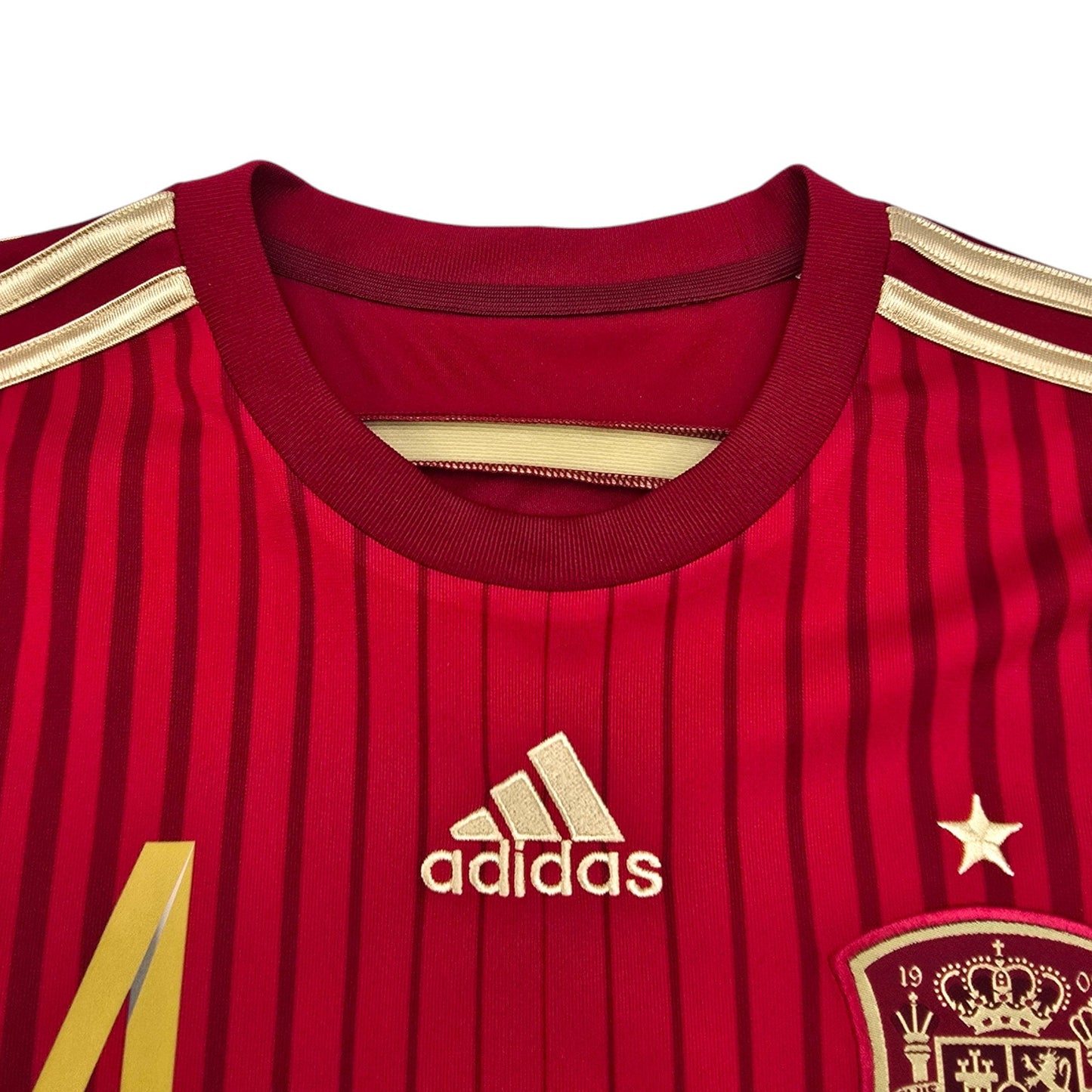 2014/15 Spain Home Football Shirt (M) Adidas #14 Alonso