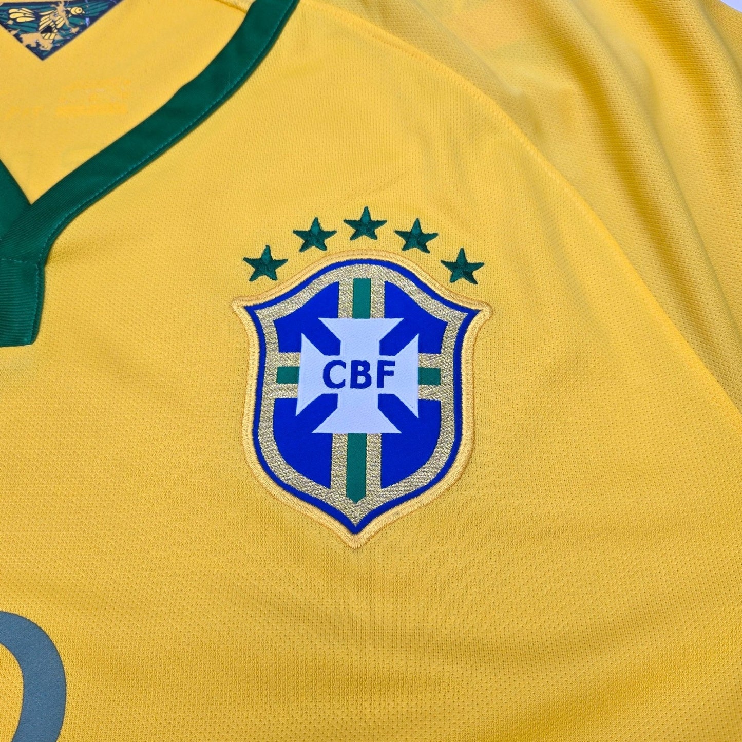 2014/16 Brazil Home Football Shirt (XL) Nike #3 Silva