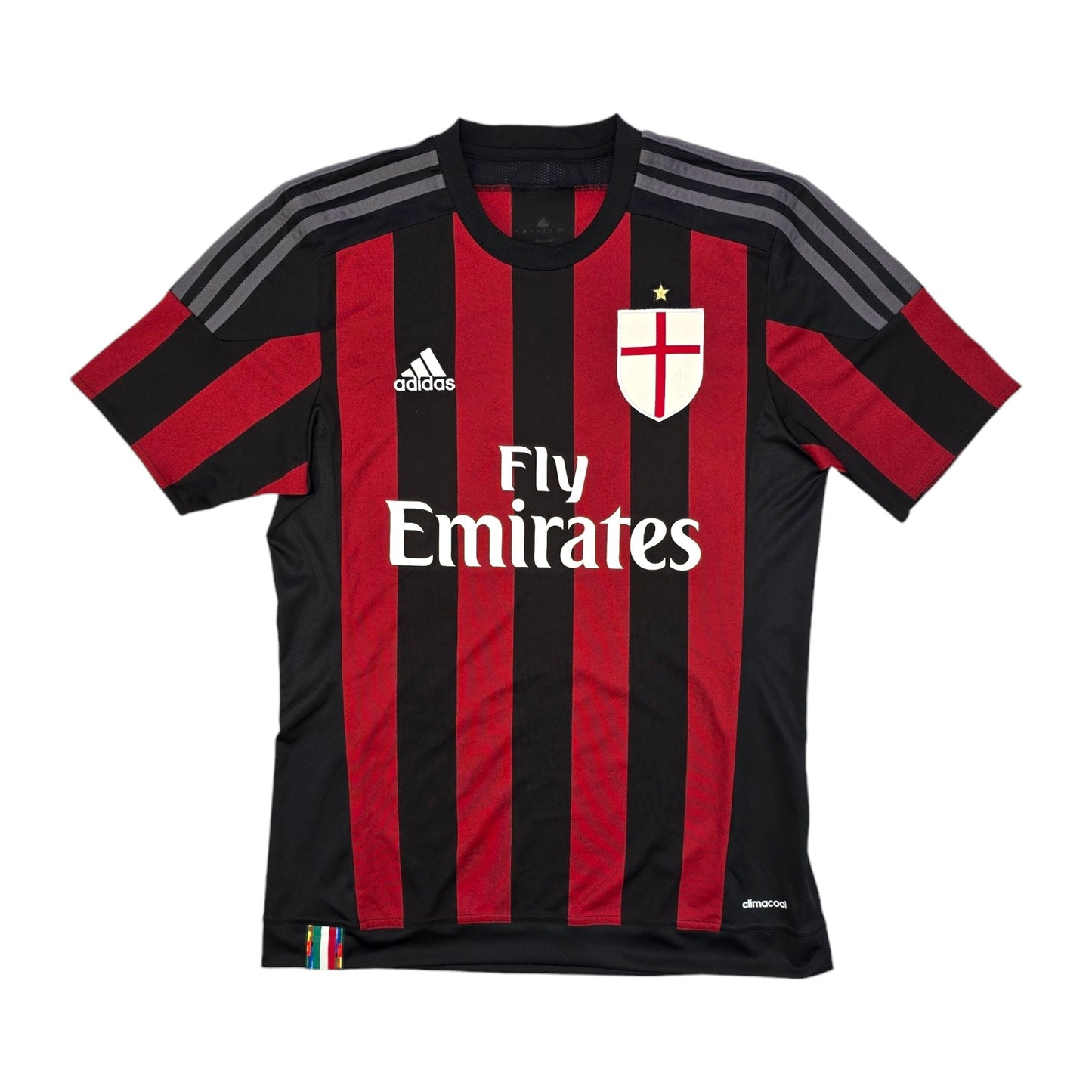 2015/16 AC Milan Home Football Shirt (L) Adidas #70 Bacca