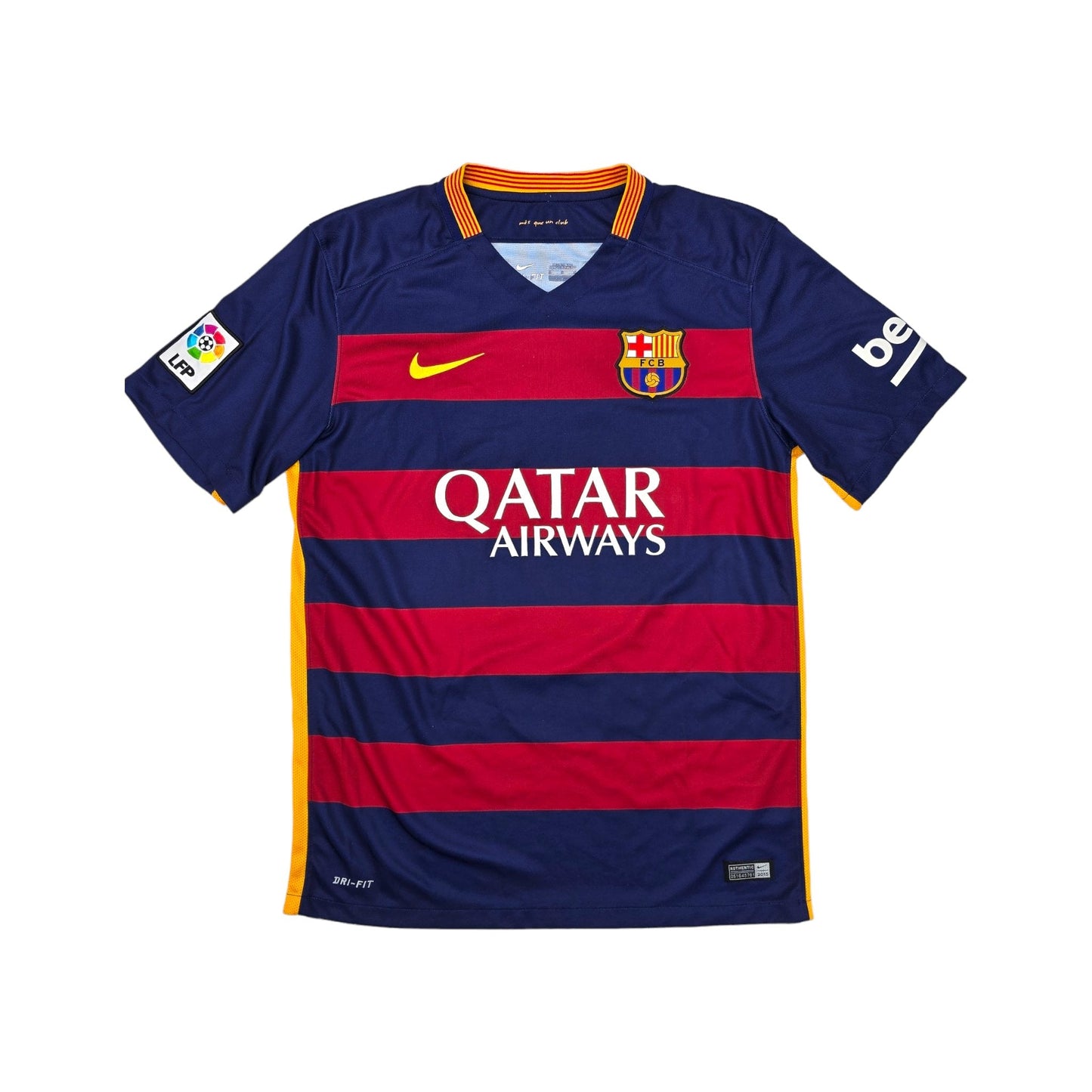 2015/16 Barcelona Home Football Shirt (M) Nike #11 Neymar Jr