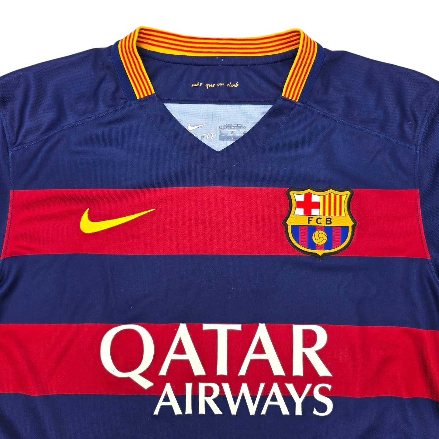 2015/16 Barcelona Home Football Shirt (M) Nike #11 Neymar Jr