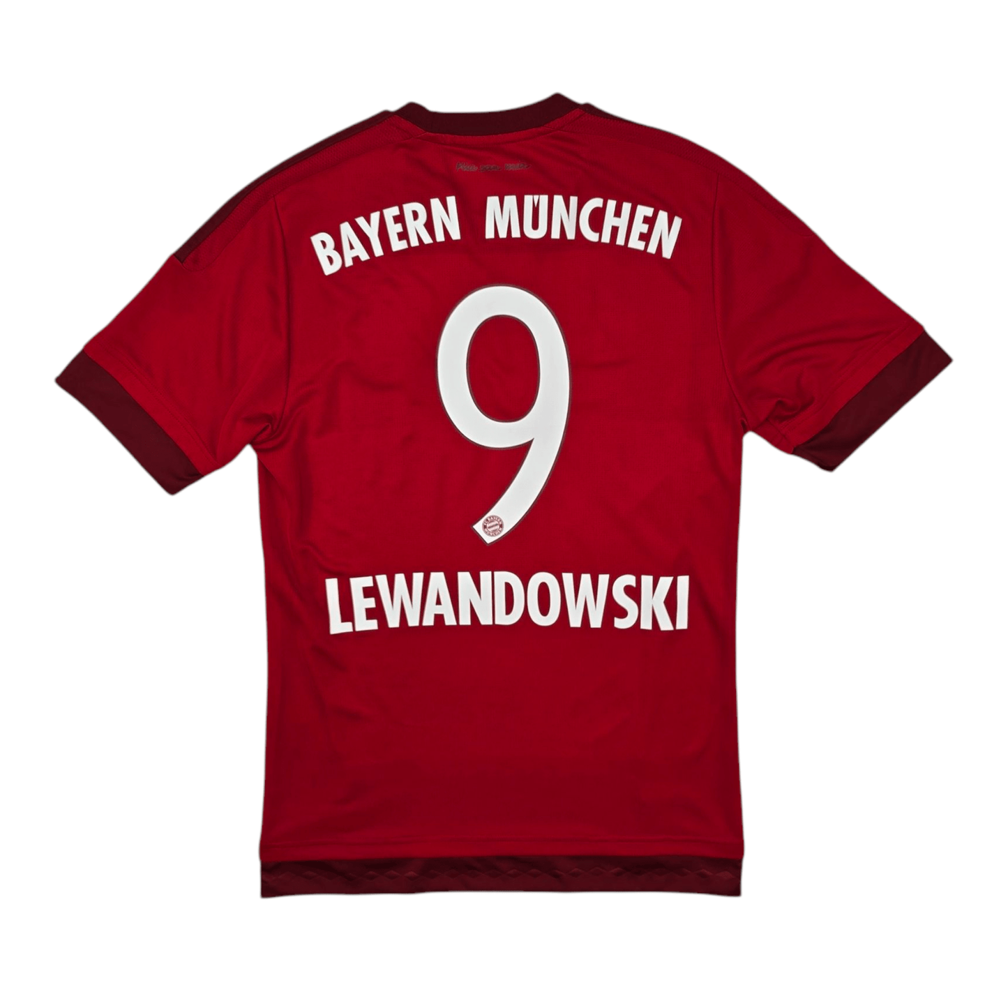 2015/16 Bayern Munich Home Football Shirt (S) Adidas #9 Lewandowski