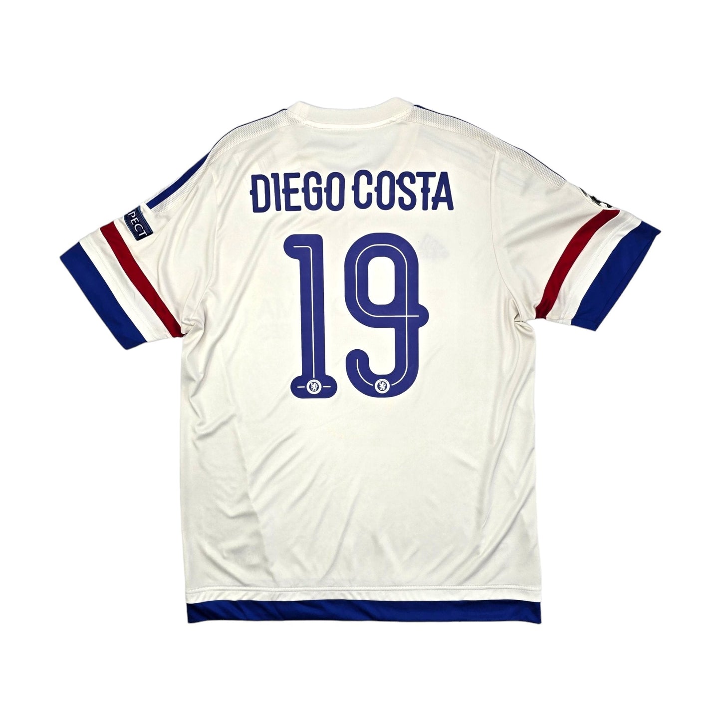 2015/16 Chelsea Away Football Shirt (L) Adidas #19 Diego Costa (UCL)