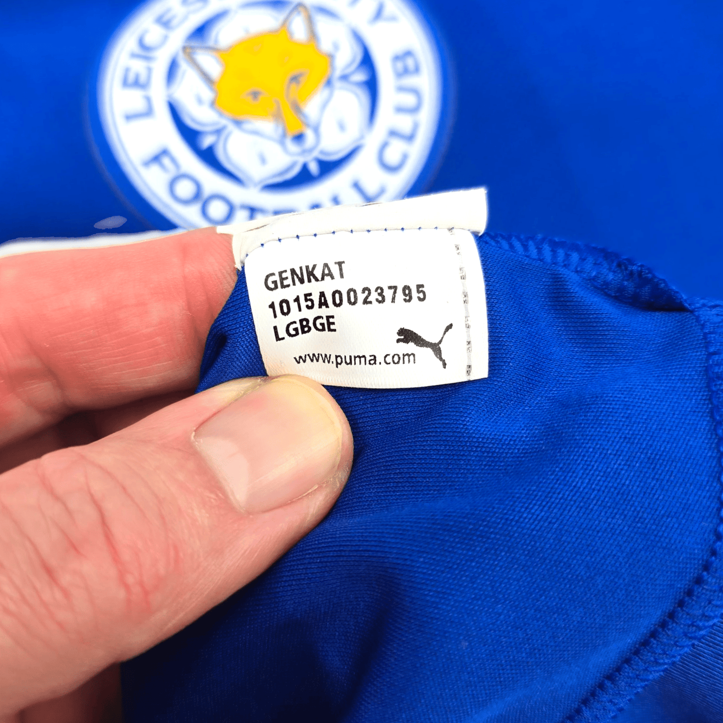 2015/16 Leicester City Home Football Shirt (M) Puma #26 Mahrez