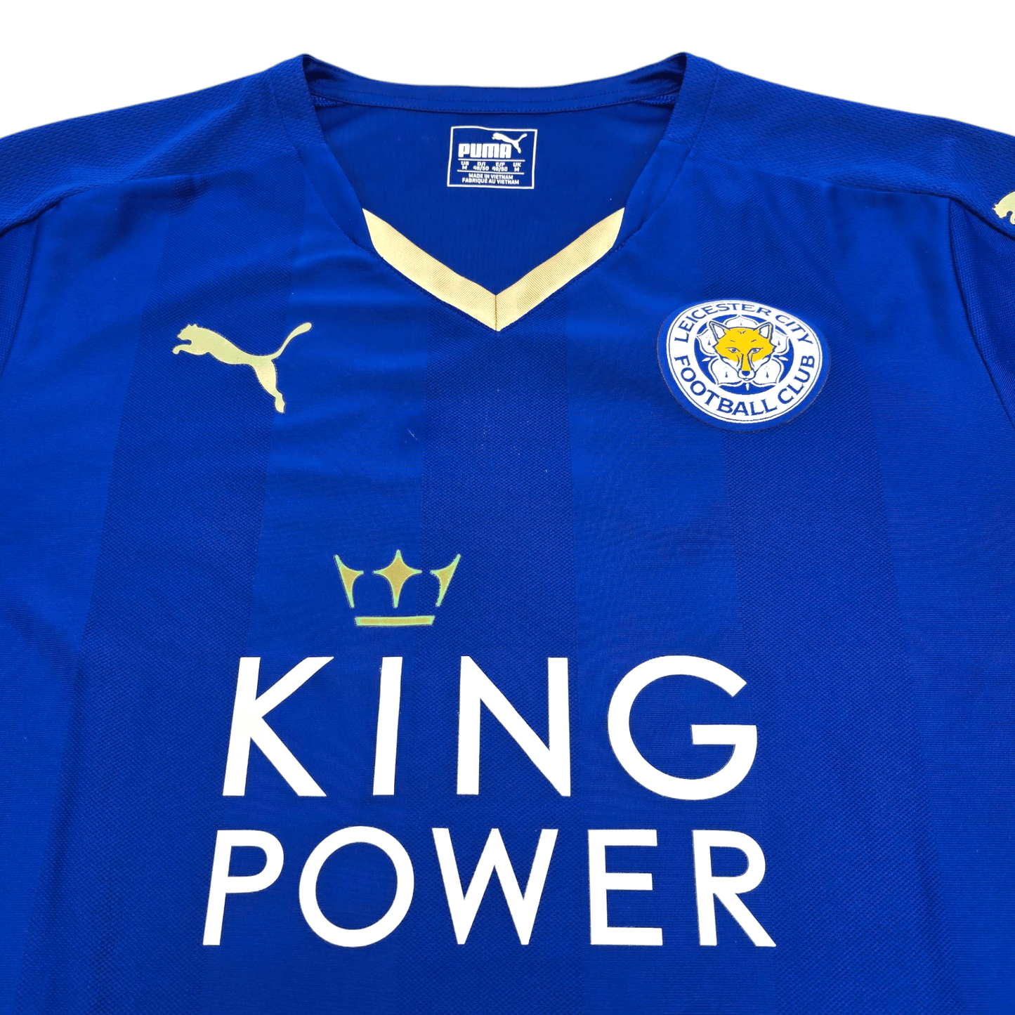 2015/16 Leicester City Home Football Shirt (M) Puma #26 Mahrez