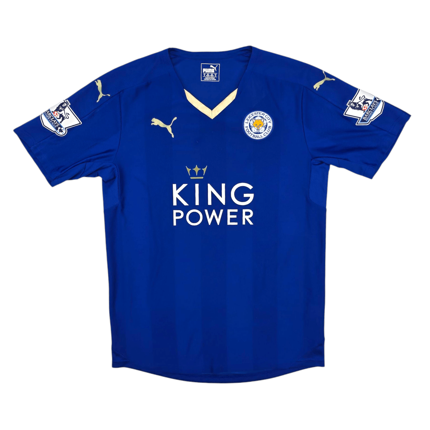 2015/16 Leicester City Home Football Shirt (M) Puma #26 Mahrez
