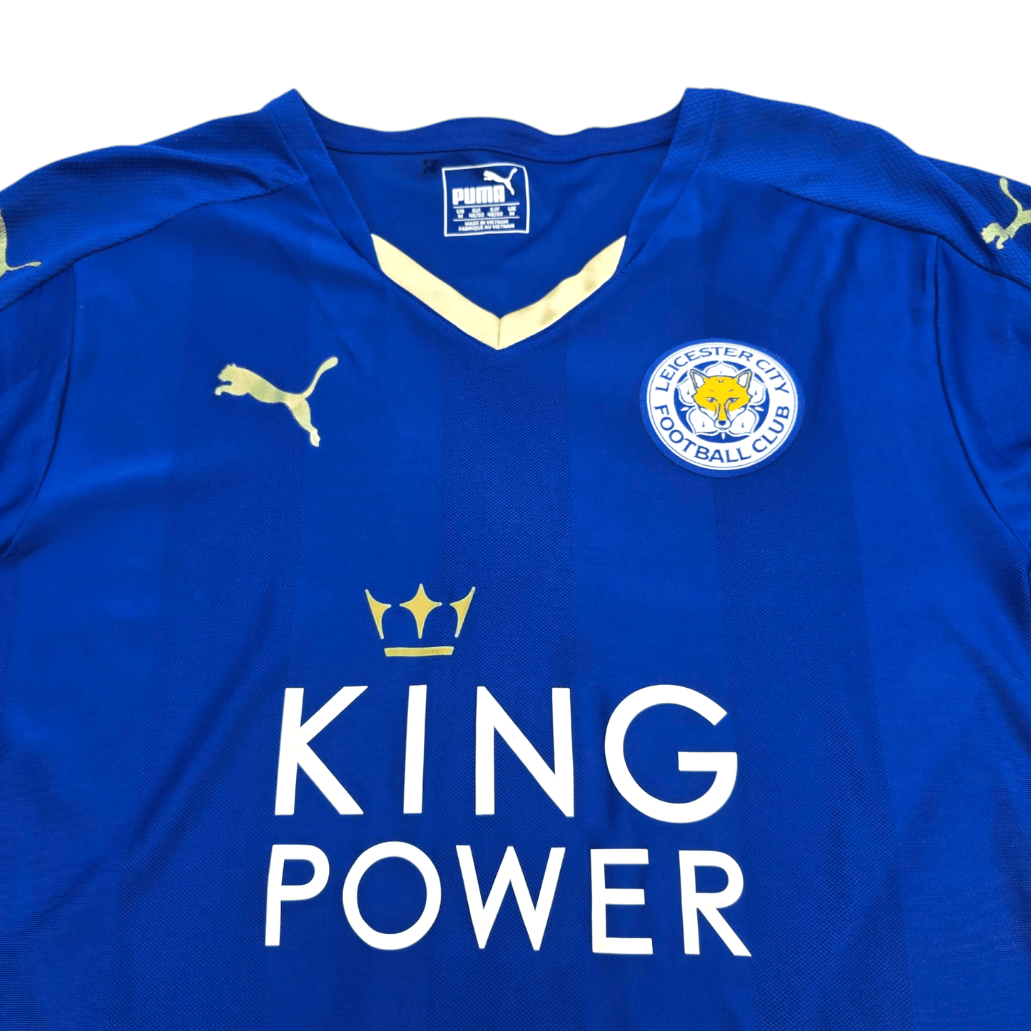 2015/16 Leicester City Home Football Shirt (M) Puma #9 Vardy