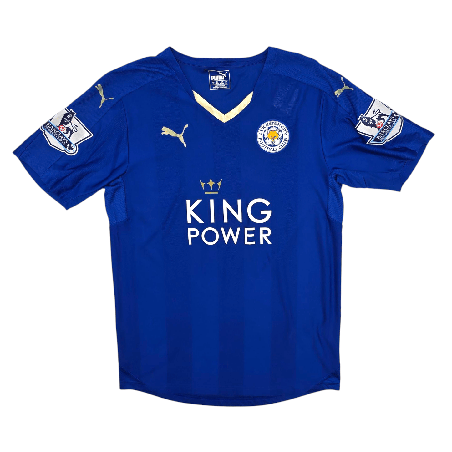 2015/16 Leicester City Home Football Shirt (M) Puma #9 Vardy