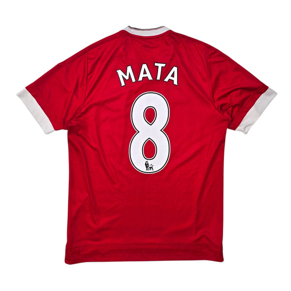 2015/16 Manchester United Home Football Shirt (M) Adidas #8 Mata