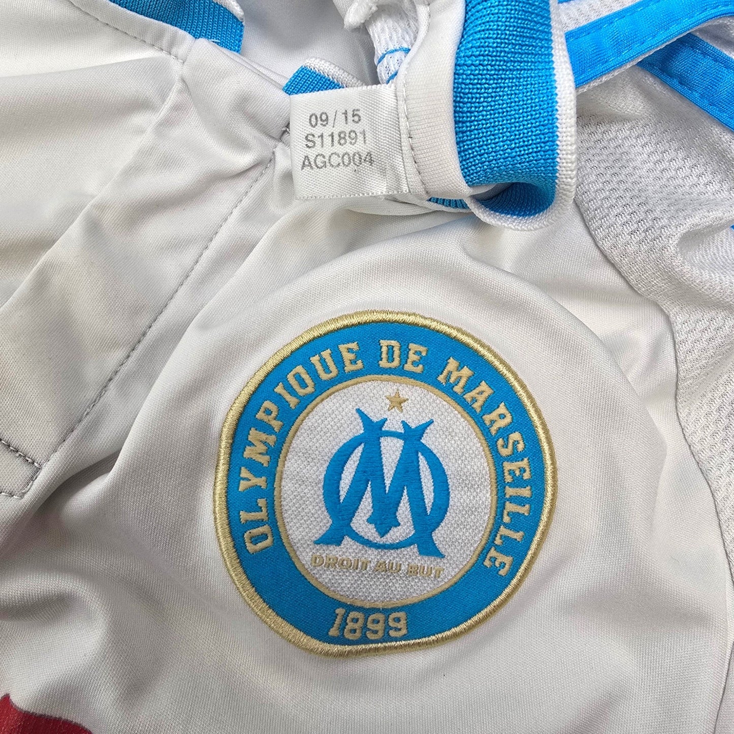2015/16 Olympique Marseille Home Football Shirt (M) Adidas #22 Batshuayi