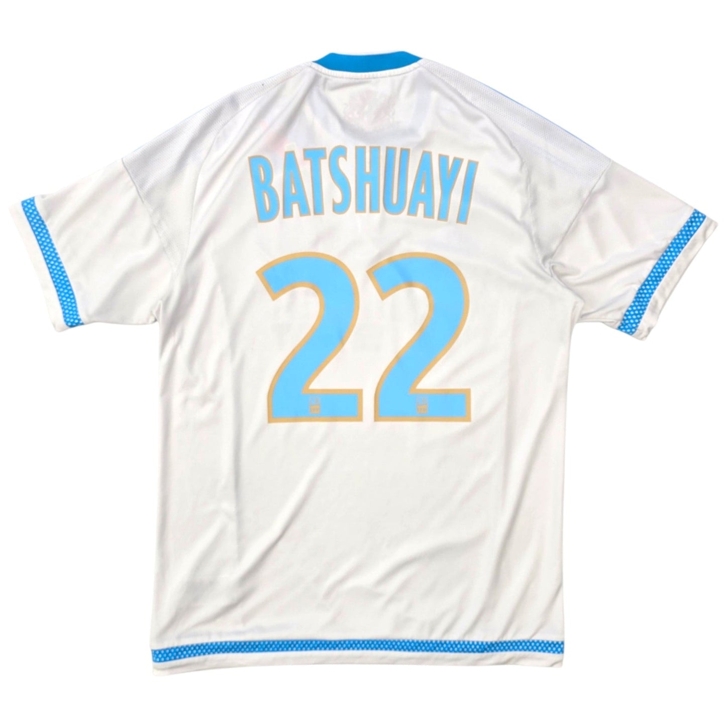 2015/16 Olympique Marseille Home Football Shirt (M) Adidas #22 Batshuayi