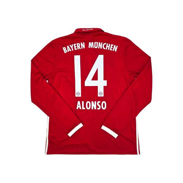 2016/17 Bayern Munich Home Football Shirt (L) Adidas #14 Alonso