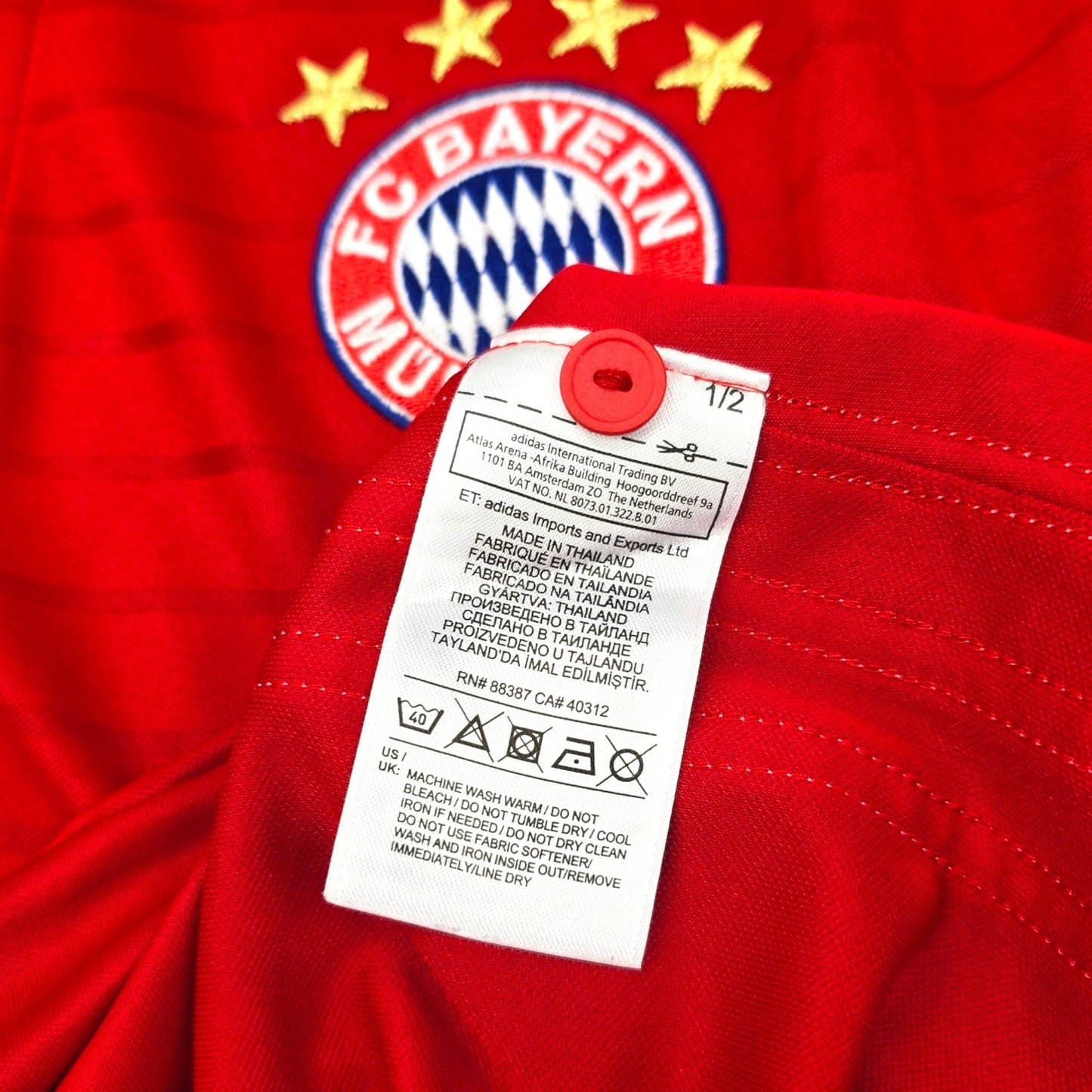 2016/17 Bayern Munich Home Football Shirt (L) Adidas #14 Alonso