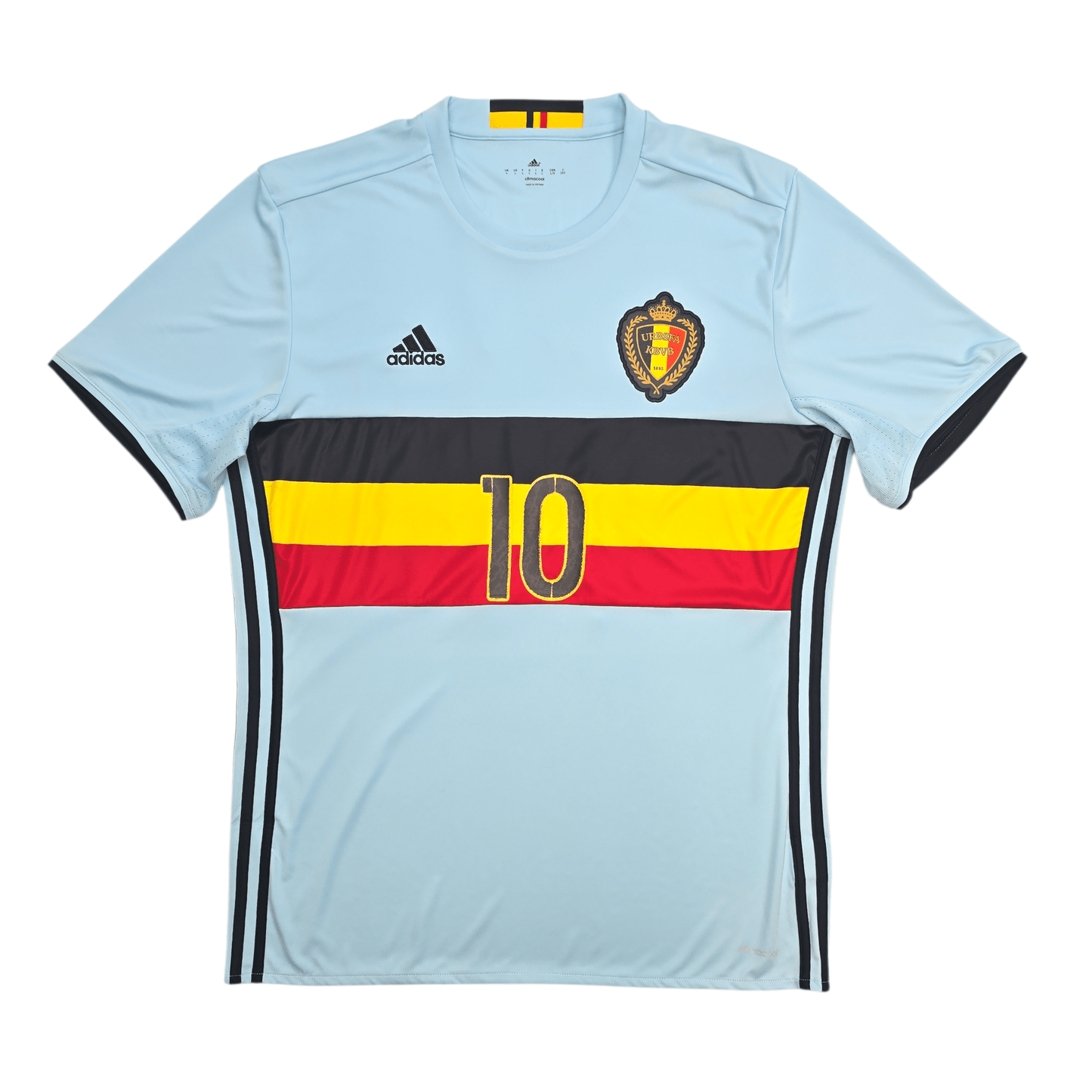 2016/17 Belgium Away Football Shirt (L) Adidas #10 E.Hazard