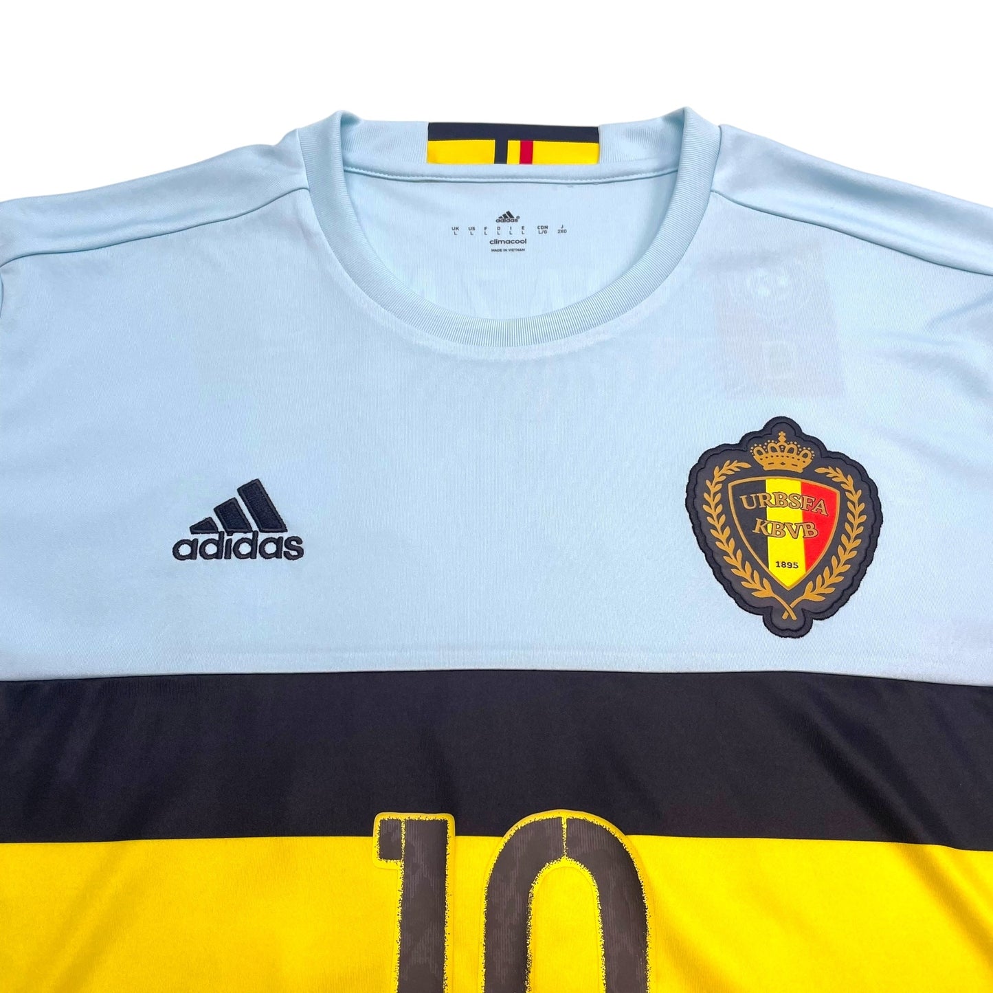 2016/17 Belgium Away Football Shirt (L) Adidas #10 E.Hazard