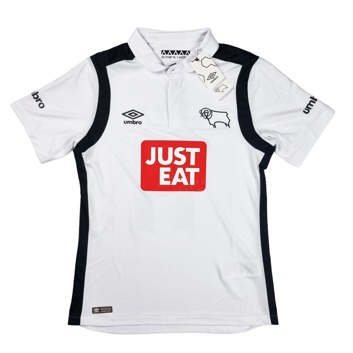 2016/17 Derby County Home Football Shirt (S) Umbro #11 Bent