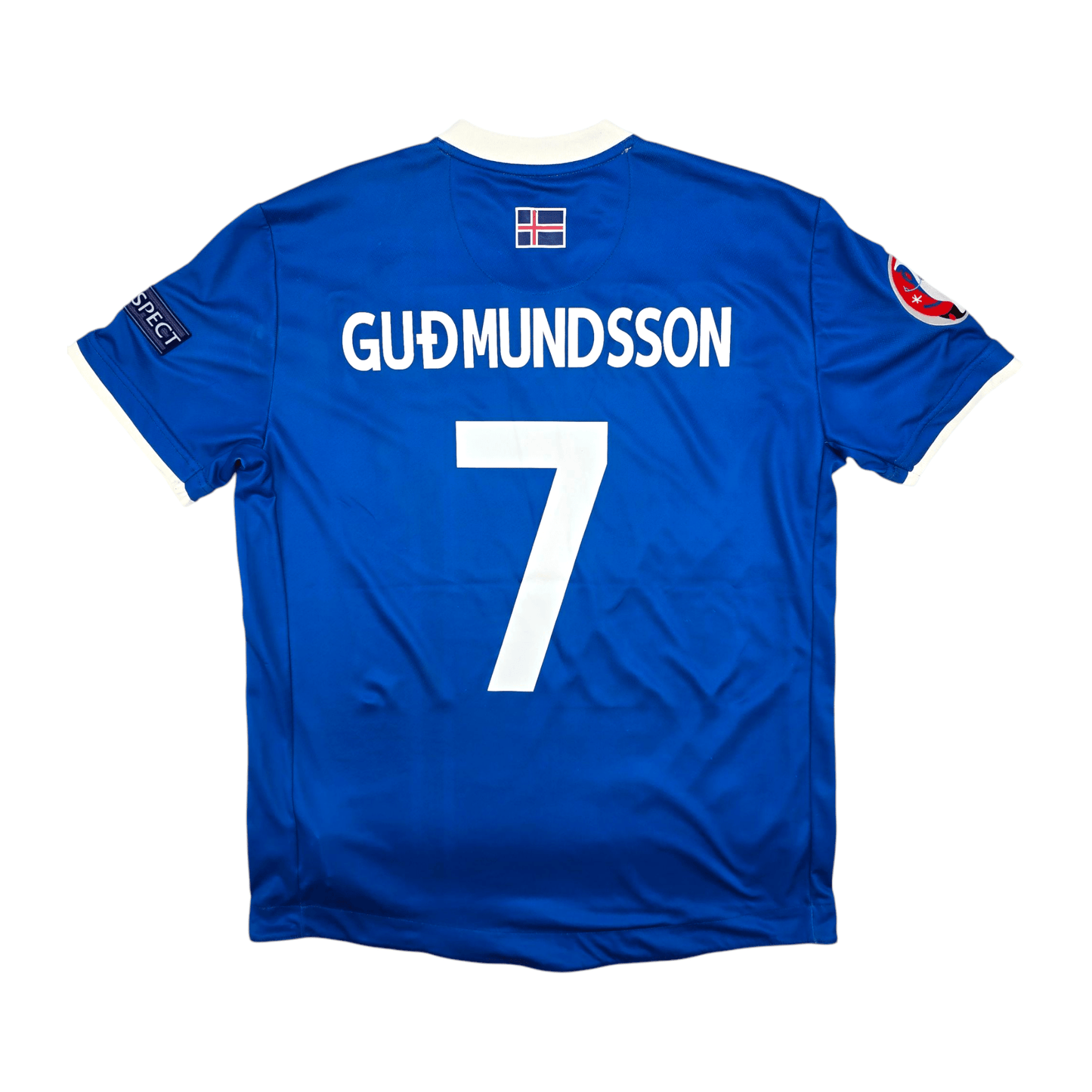 2016/17 Iceland Home Football Shirt (L) Errea #7 Gudmundsson