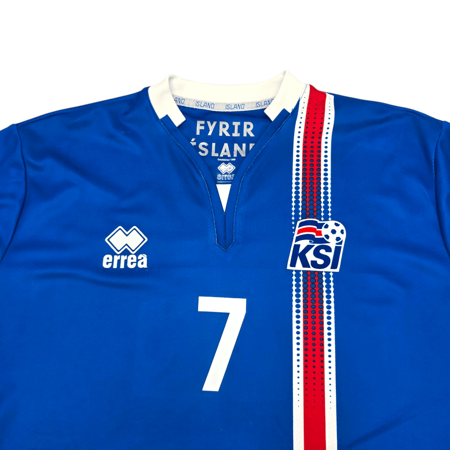 2016/17 Iceland Home Football Shirt (L) Errea #7 Gudmundsson