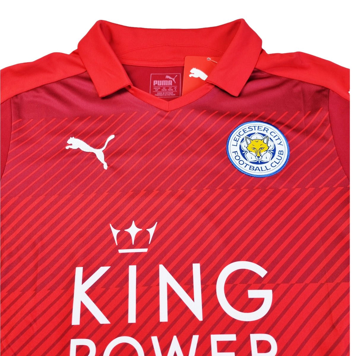 2016/17 Leicester City Away Football Shirt (S) Adidas #9 Vardy