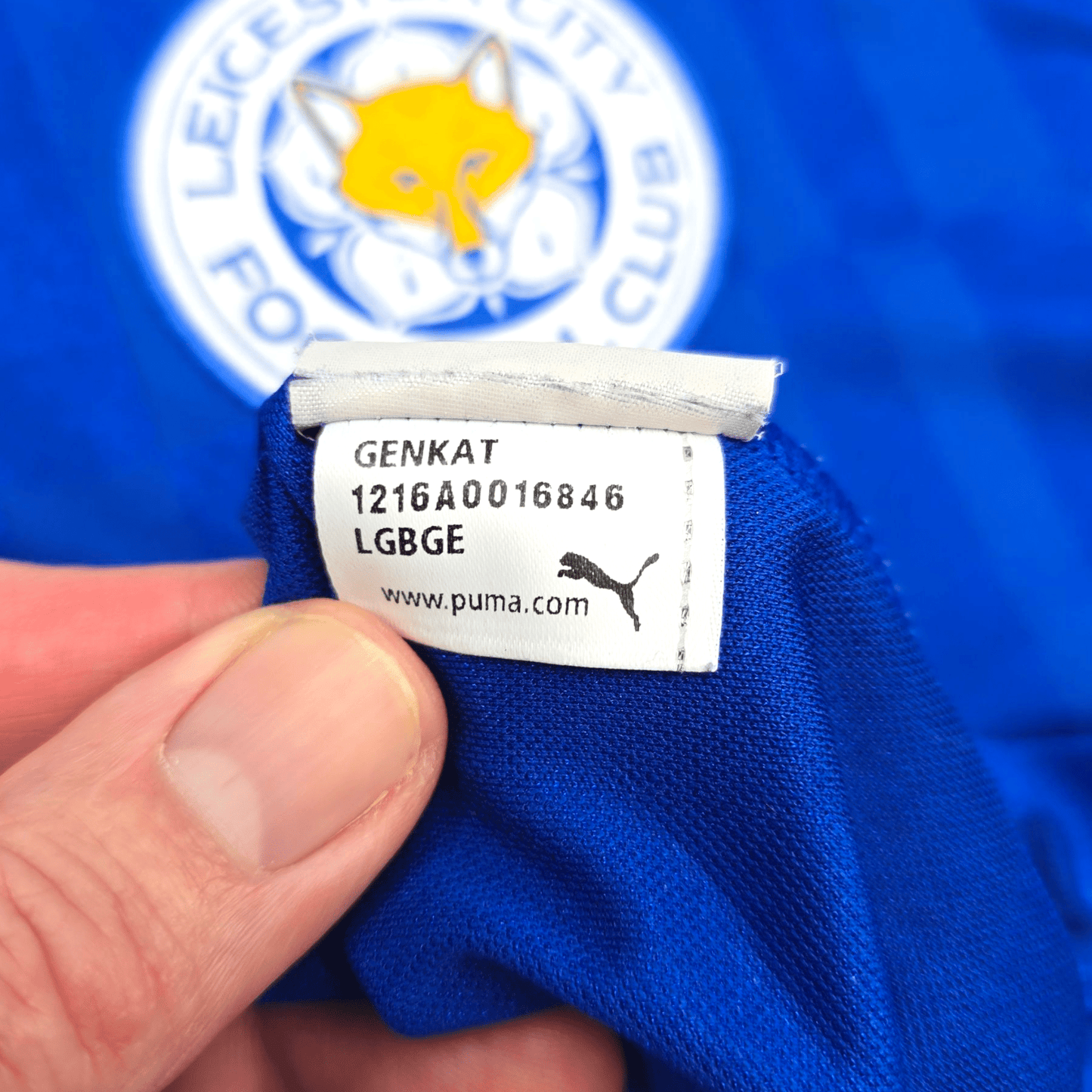 2016/17 Leicester City Home Football Shirt (L) Puma #9 Vardy (PL Champions)