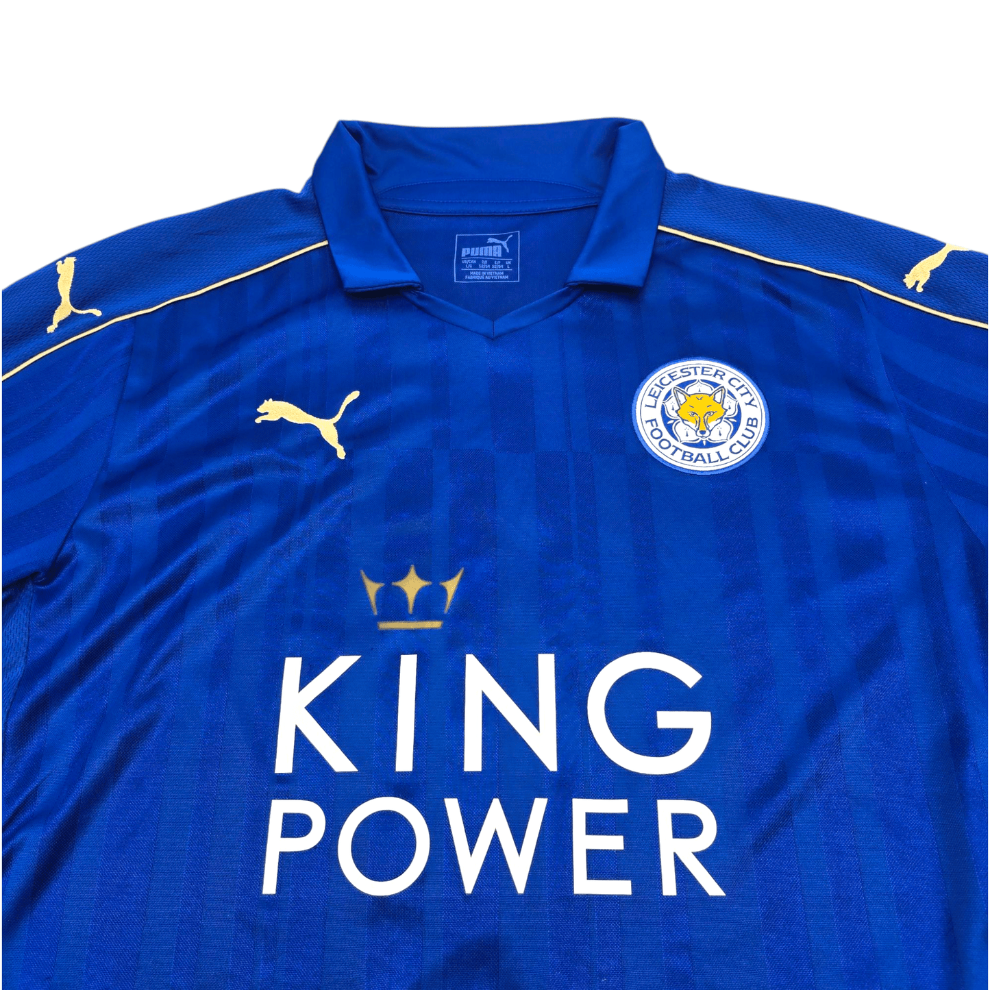 2016/17 Leicester City Home Football Shirt (L) Puma #9 Vardy (PL Champions)