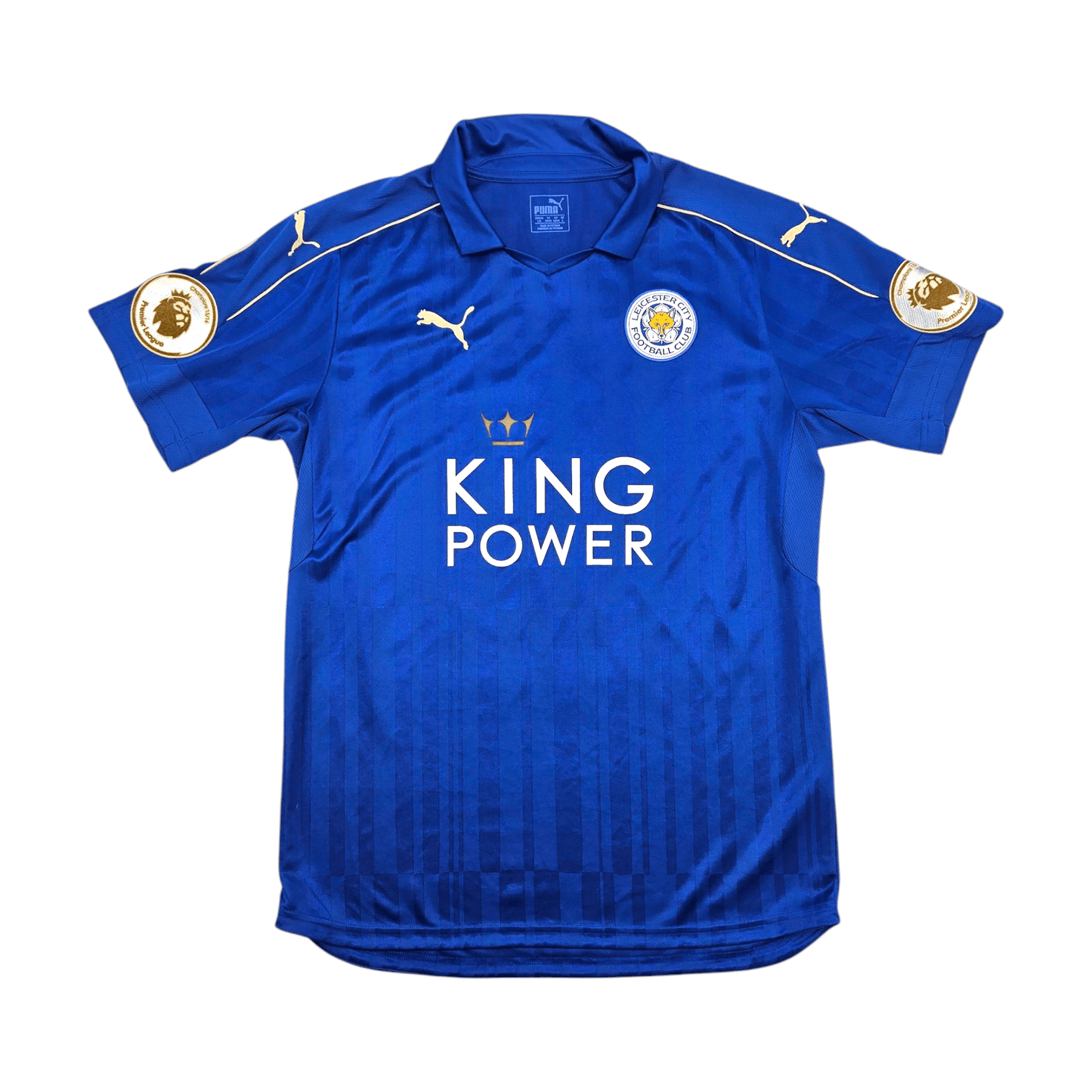 2016/17 Leicester City Home Football Shirt (L) Puma #9 Vardy (PL Champions)