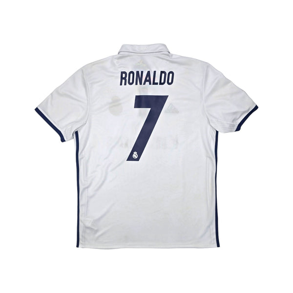 2016/17 Real Madrid Home Football Shirt (L) Adidas #7 Ronaldo