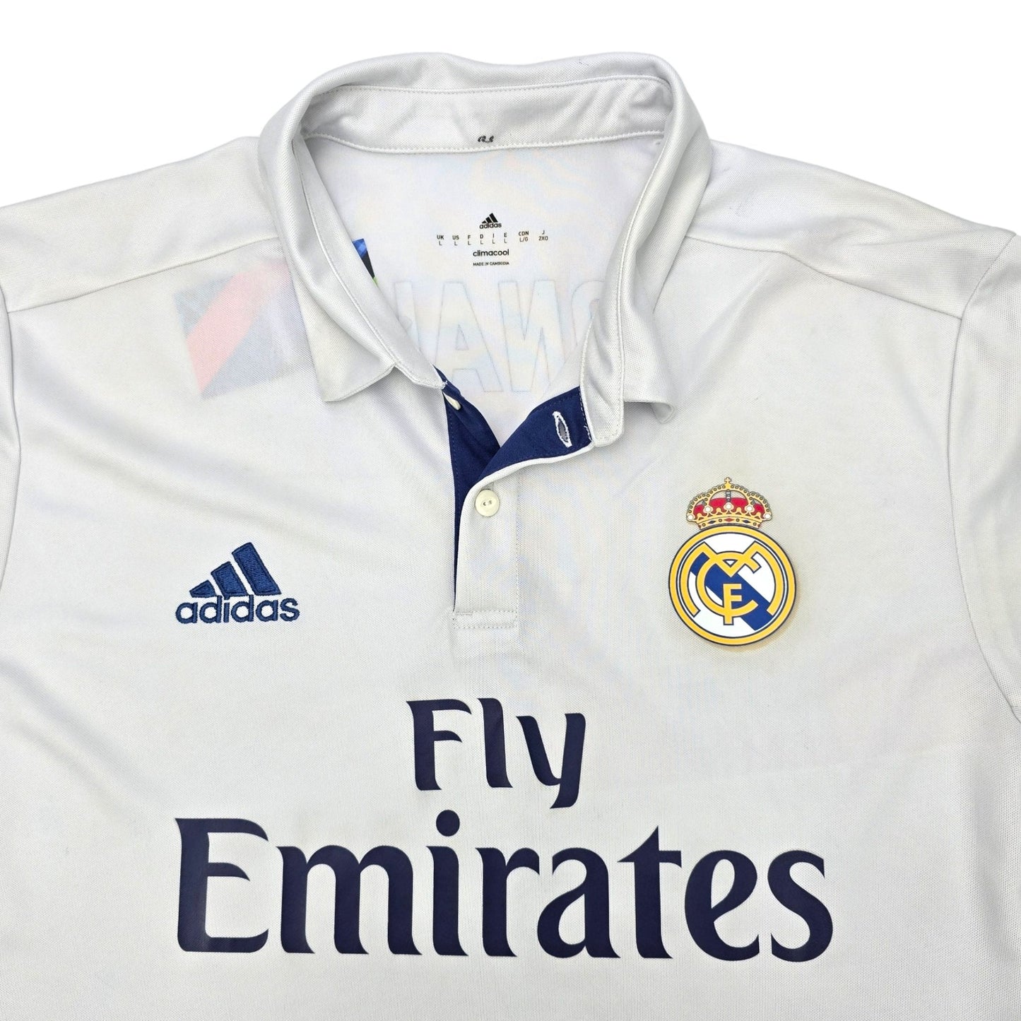 2016/17 Real Madrid Home Football Shirt (L) Adidas #7 Ronaldo