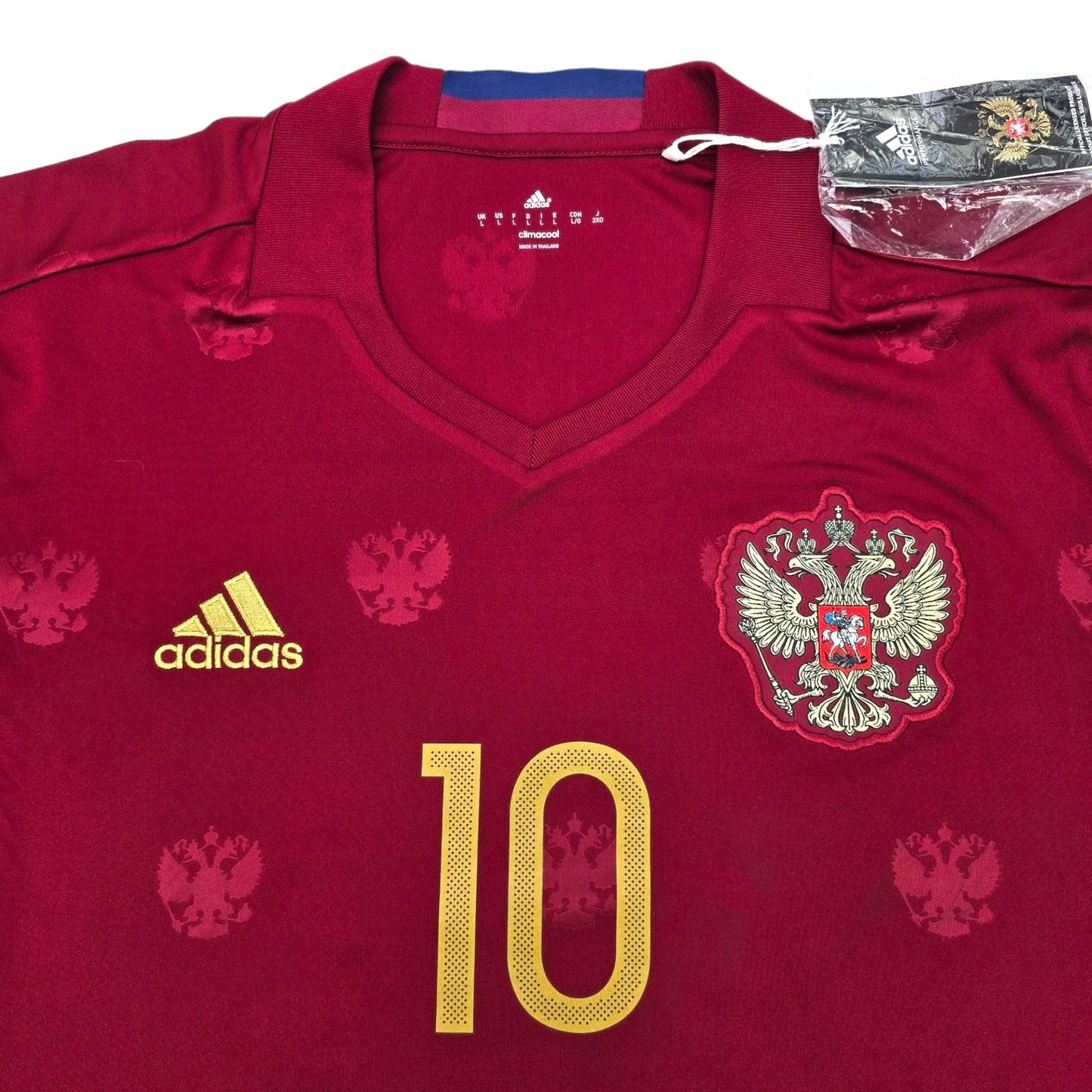 2016/17 Russia Home Football Shirt (L) Adidas #10 Dzagoev (BNWTs)