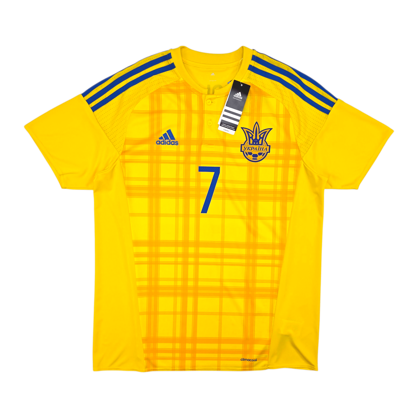 2016/17 Ukraine Home Football Shirt (L) Adidas #7 Yarmolenko (BNWTs)