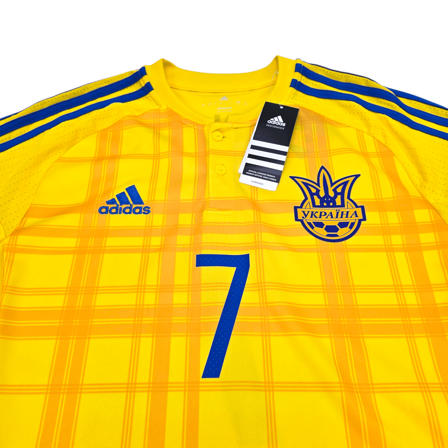 2016/17 Ukraine Home Football Shirt (L) Adidas #7 Yarmolenko (BNWTs)