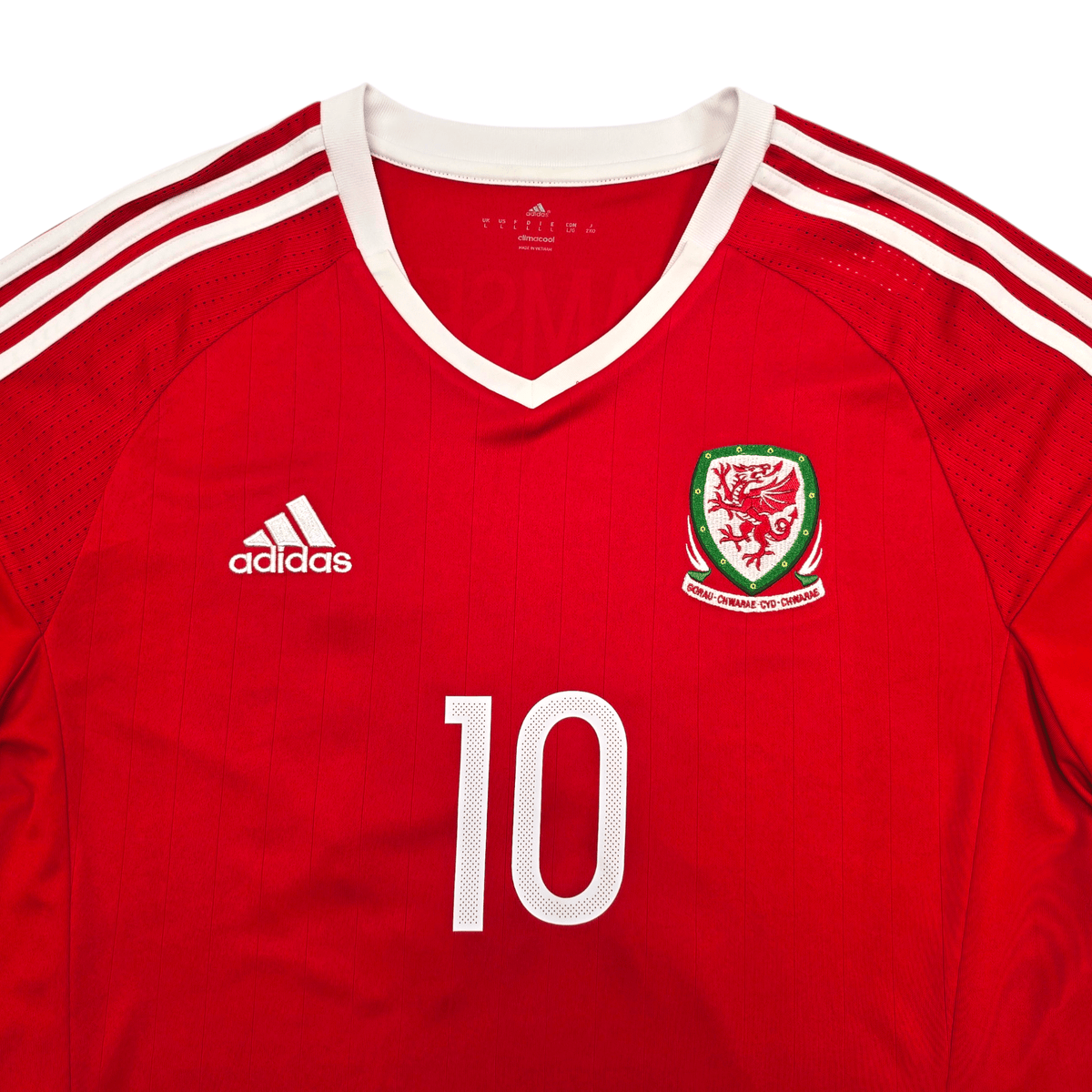 2016/17 Wales Home Football Shirt (L) Adidas #10 Ramsey