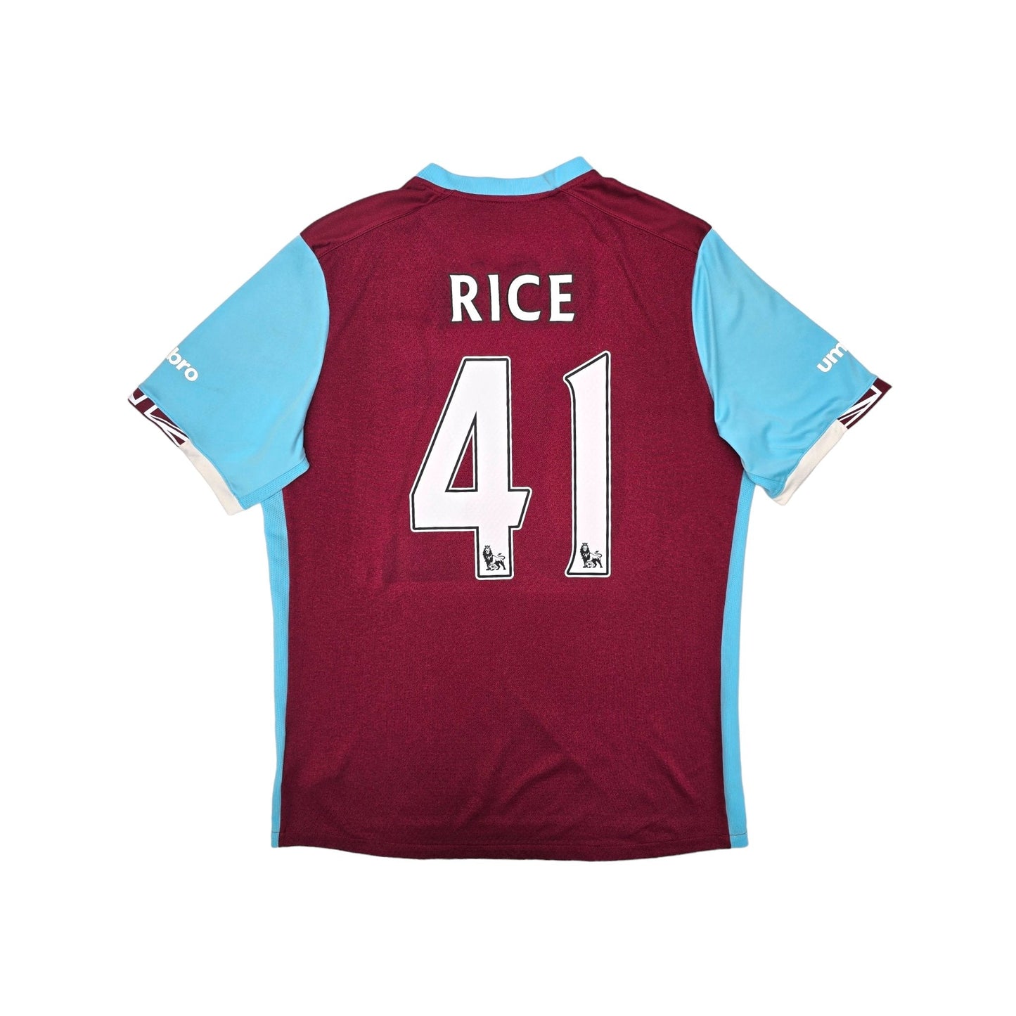 2016/17 West Ham United Home Football Shirt (XL) Umbro #41 Rice
