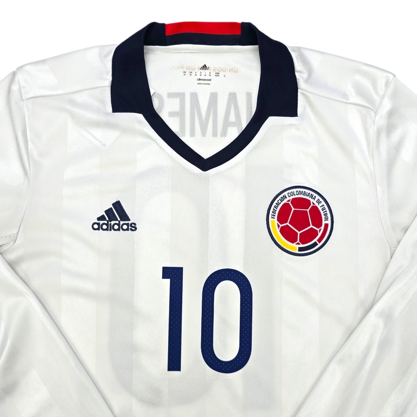 2016/18 Colombia Home Football Shirt (M) Adidas #10 James (Copa America)