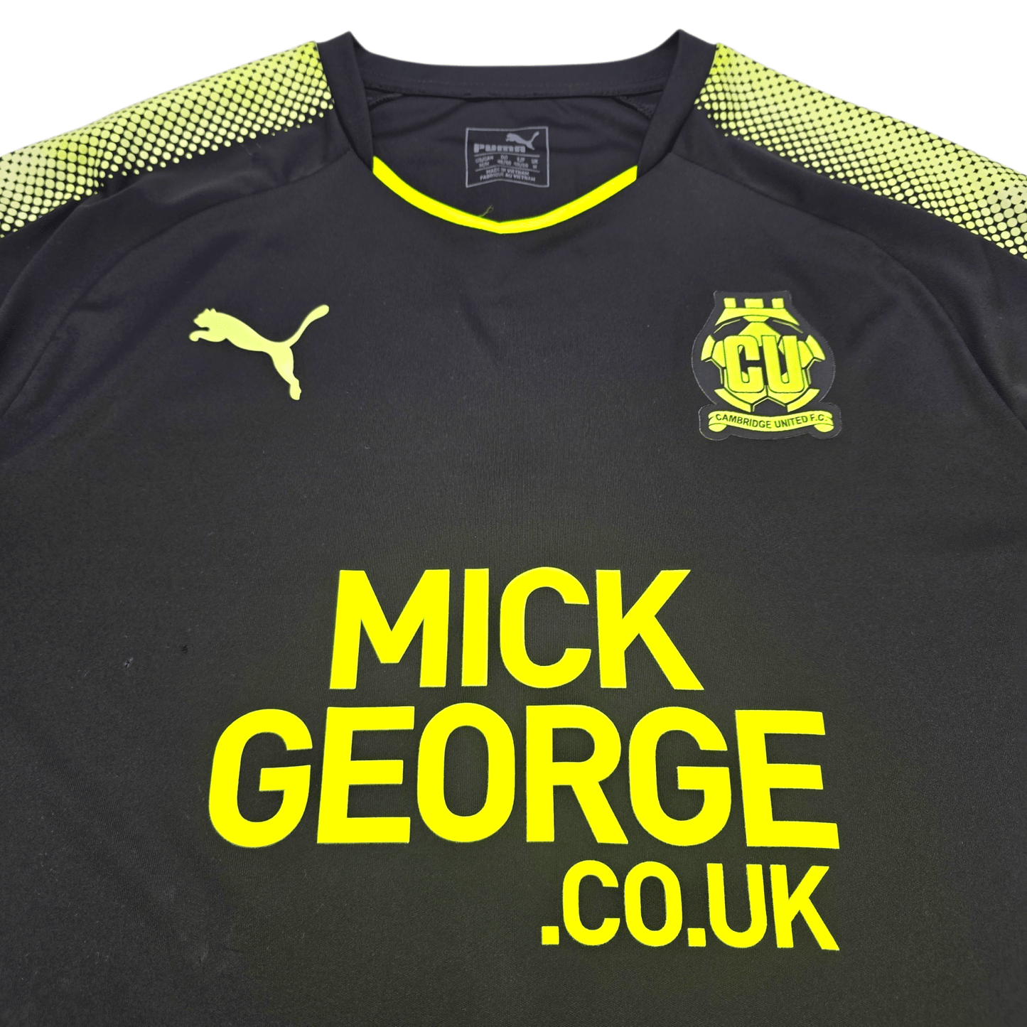 2017/18 Cambridge United Away Football Shirt (M) Puma #3 Carroll (Match Worn/Signed)