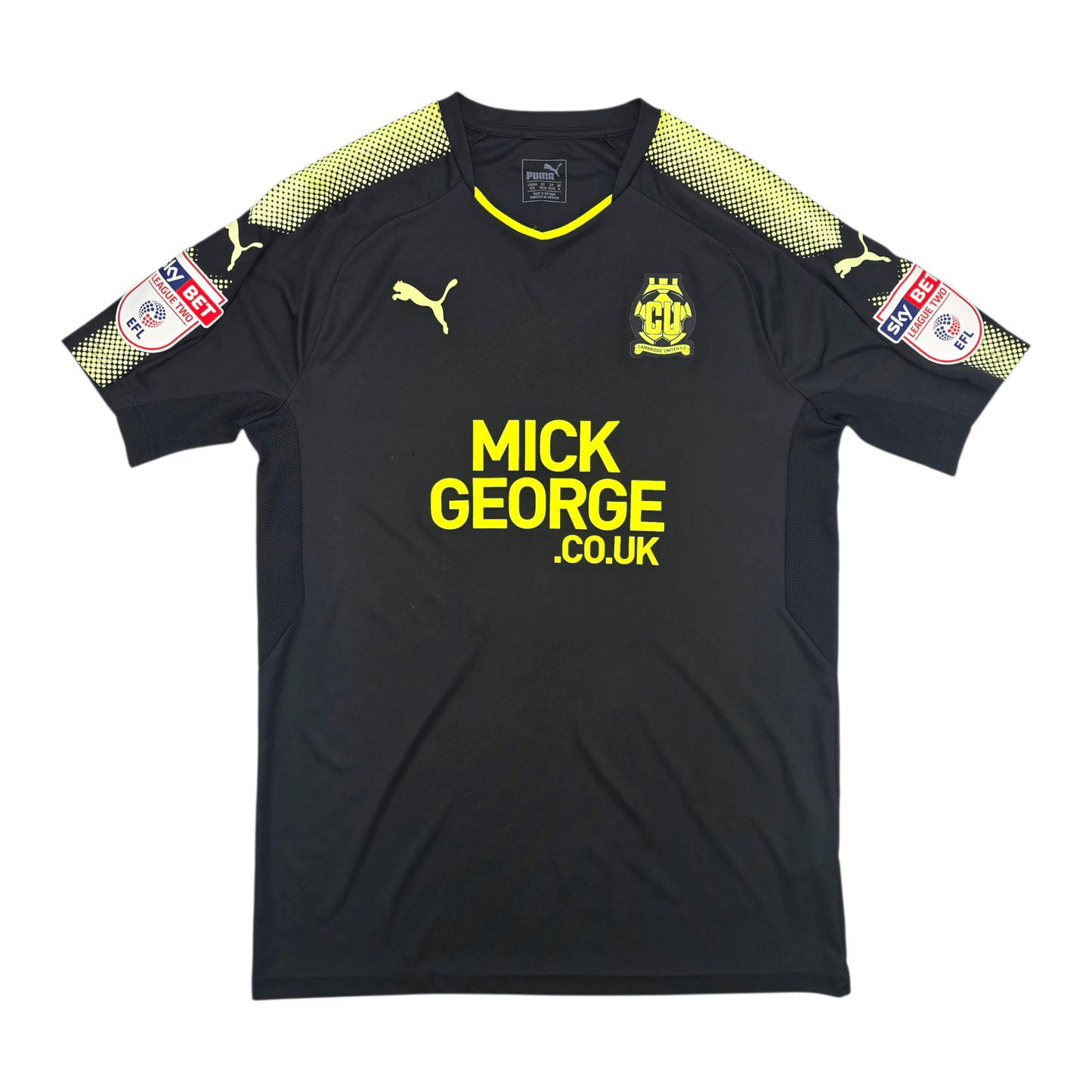 2017/18 Cambridge United Away Football Shirt (M) Puma #3 Carroll (Match Worn/Signed)