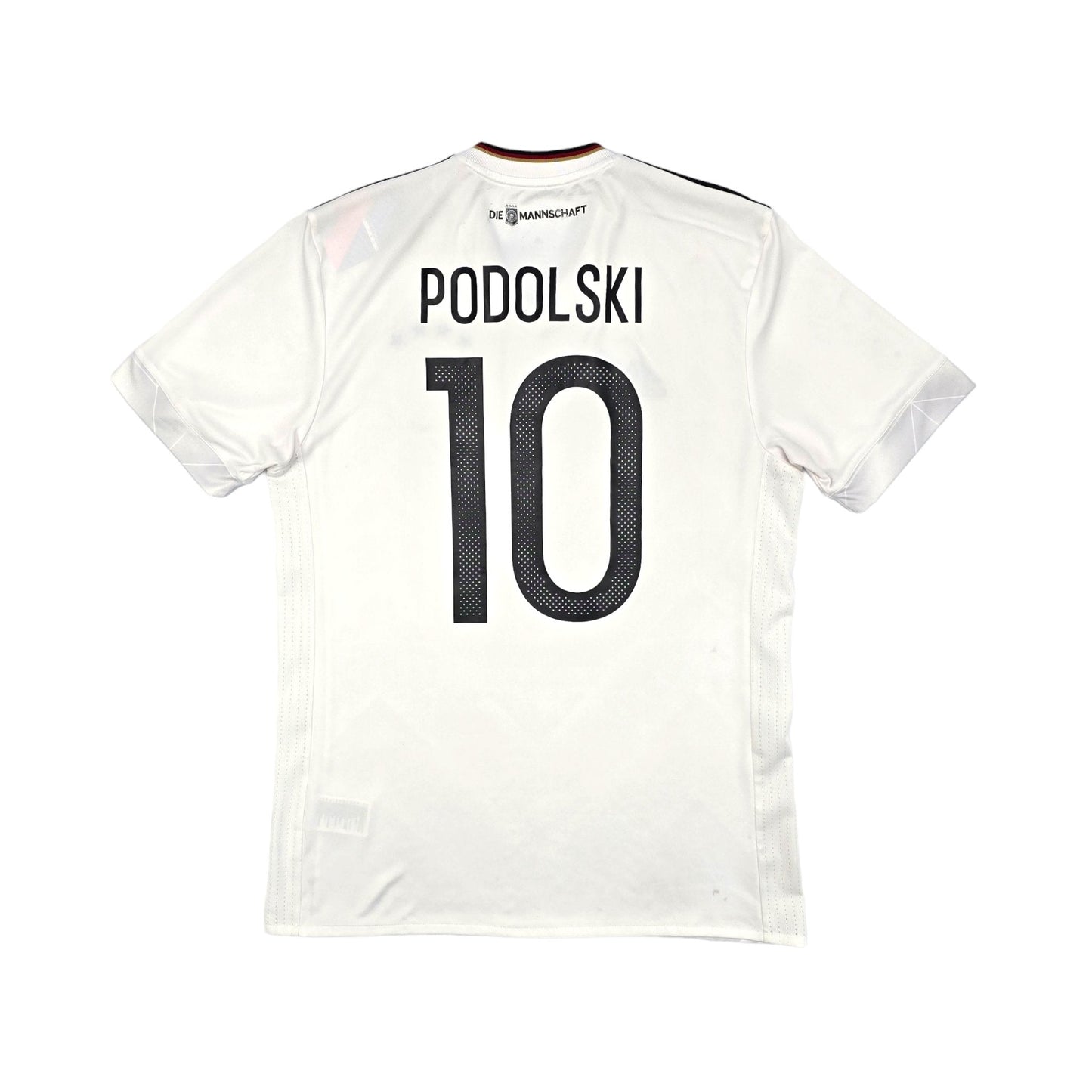2017/18 Germany Home Football Shirt (M) Adidas #10 Podolski