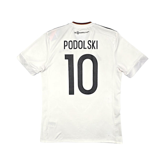 2017/18 Germany Home Football Shirt (M) Adidas #10 Podolski