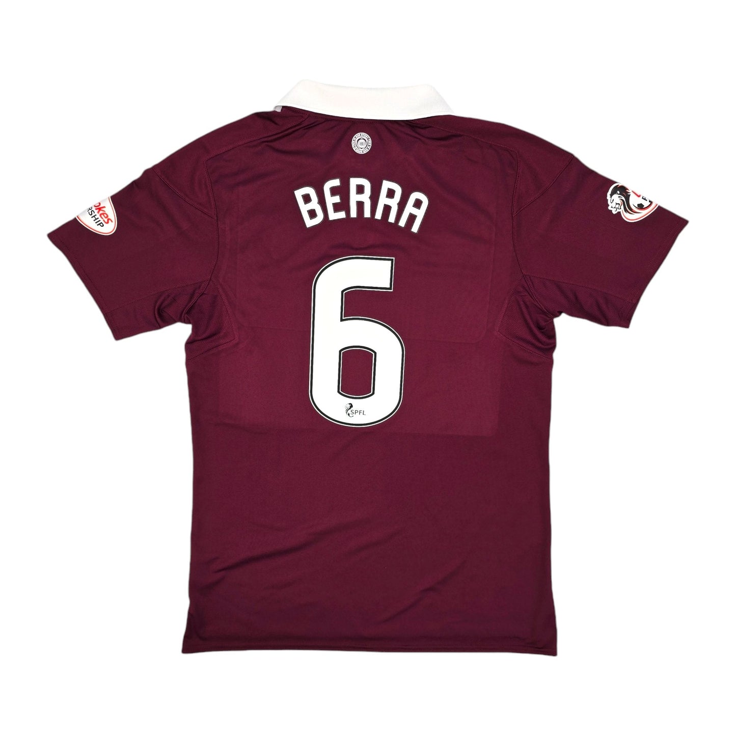 2017/18 Heart of Midlothian Home Football Shirt (M) Umbro #6 Berra